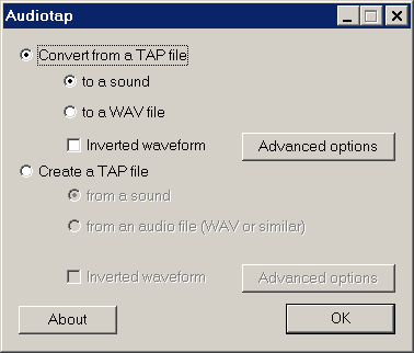 Audiotap's main window